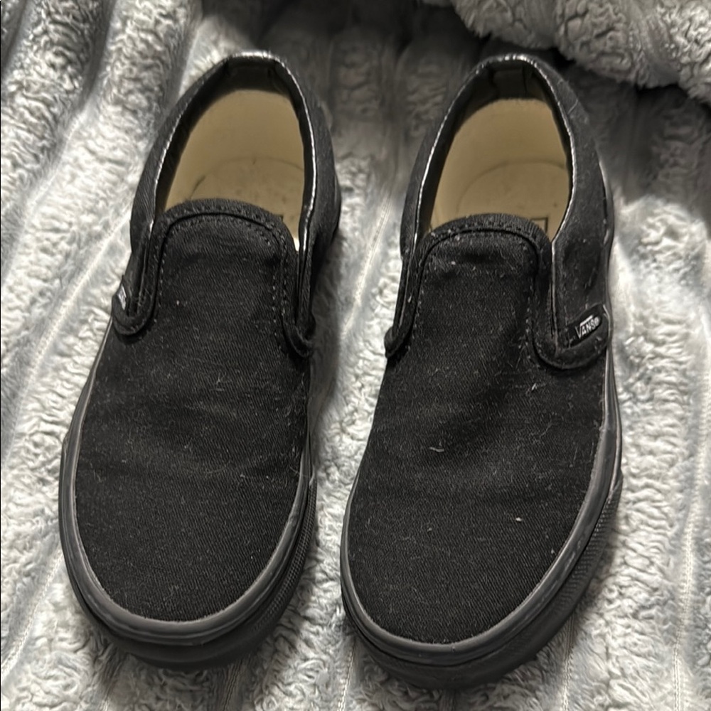 Vans Black Slip-On Sneakers Canvas Casual